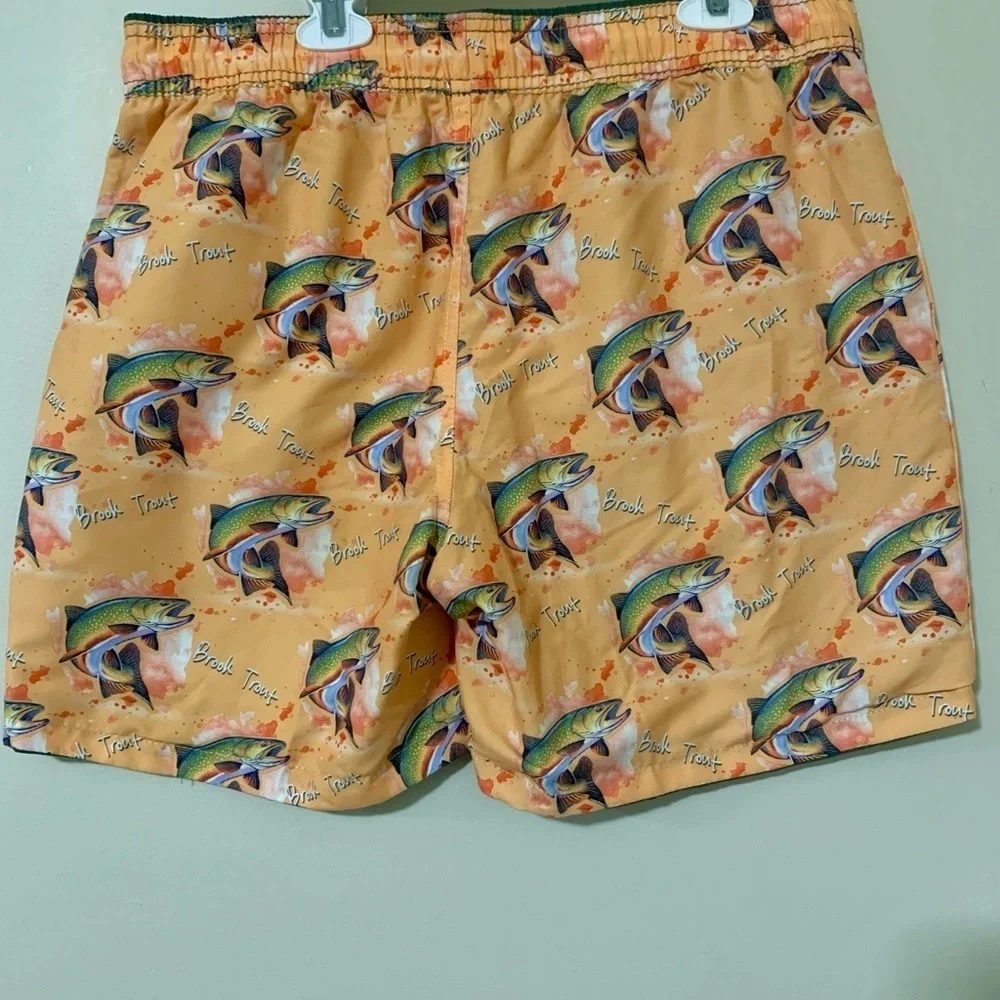 NWT Wave Life reversible Brook Trout board/swim shorts size 32 orange/green - Picture 3 of 5